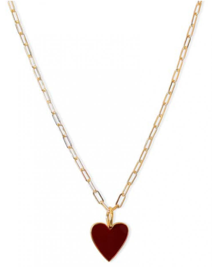 Enamel Red Heart Necklace