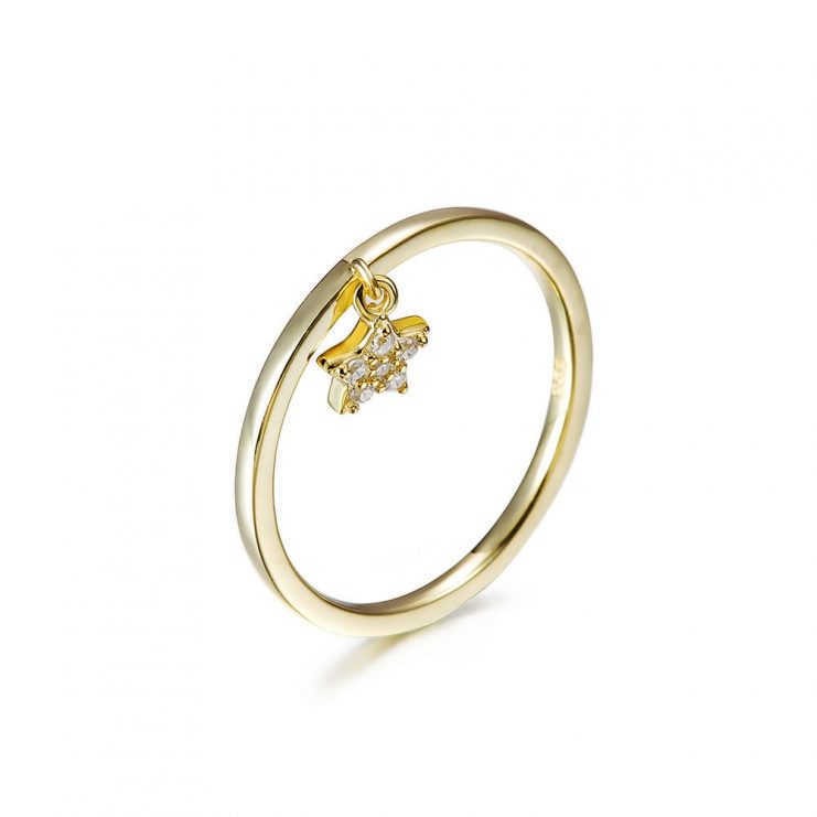 Dainty Gold Star Ring