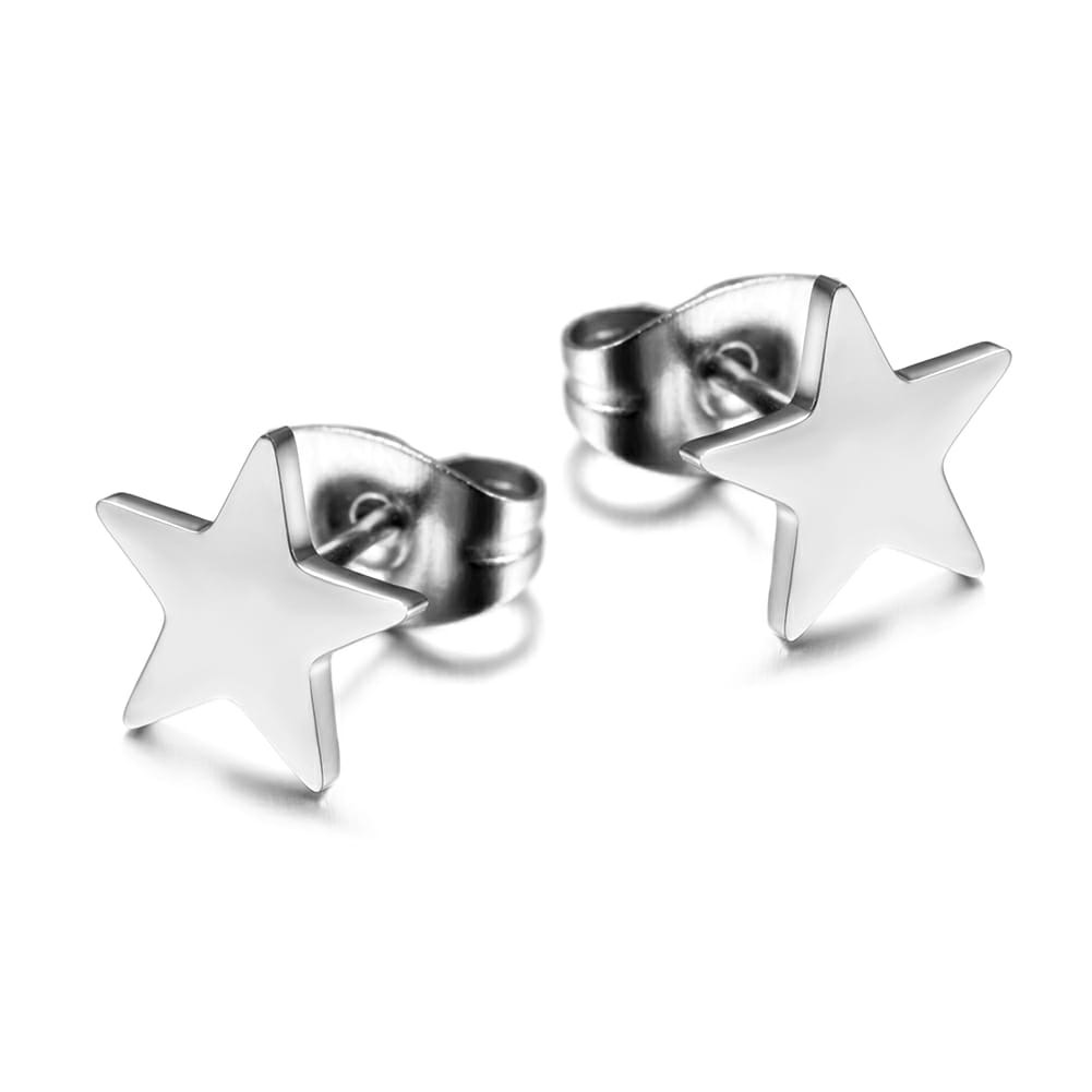 Silver Star Stud Earring