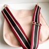 Blush Bag with Striped Strap