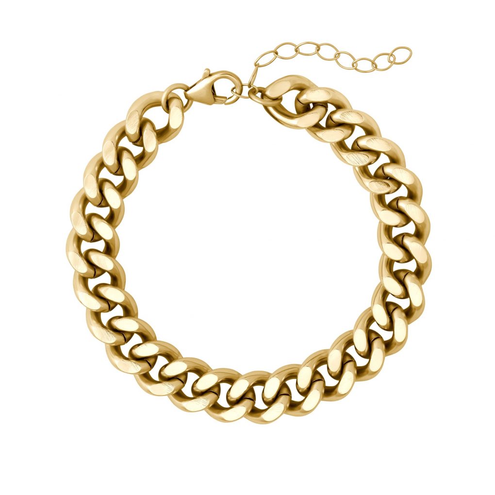 Chunky and classic gold chain bracelet