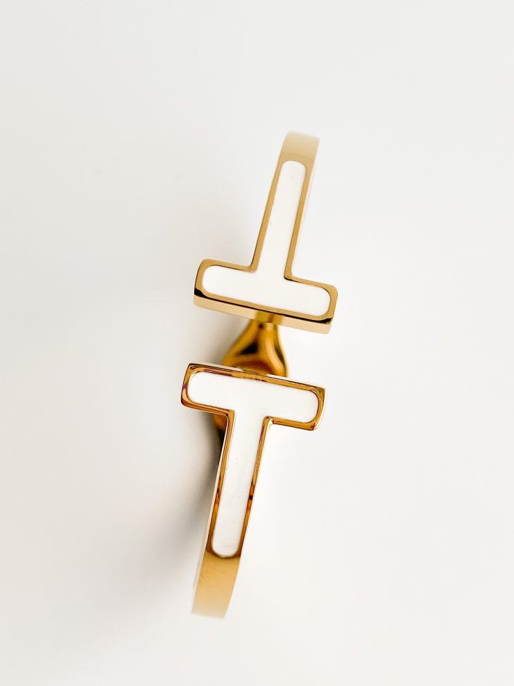 Enamel T Cuff Bracelet