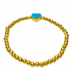 Blue Heart Enamel Bracelet