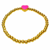 Pink Heart Enamel Bracelet