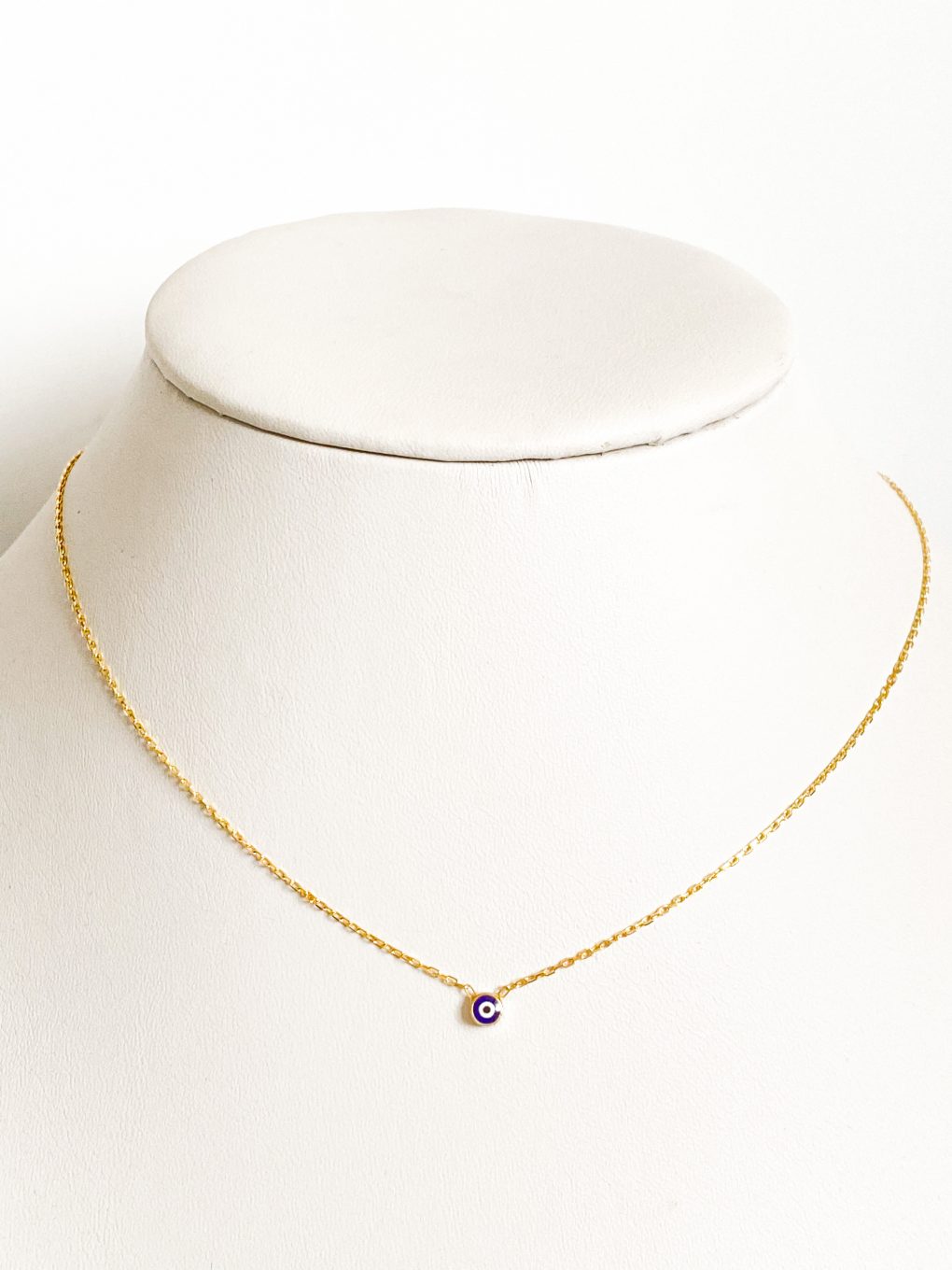 Navy evil eye necklace
