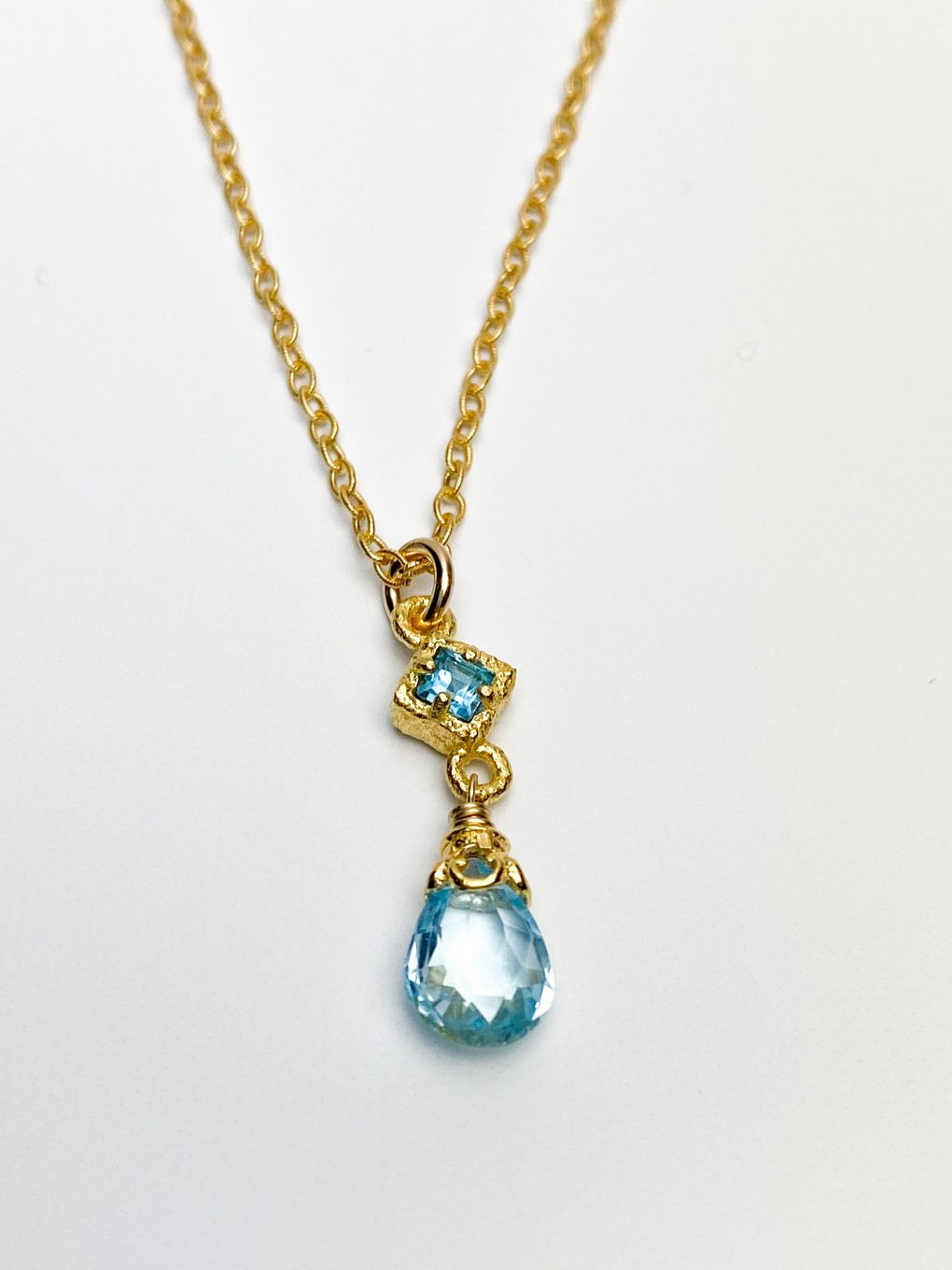 Blue Topaz Petite Necklace