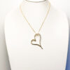 Large open heart necklace