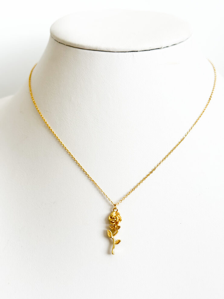 Gold Rose Necklace