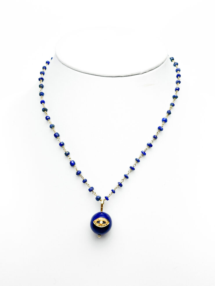 Blue Lapis Evil Eye Pendant